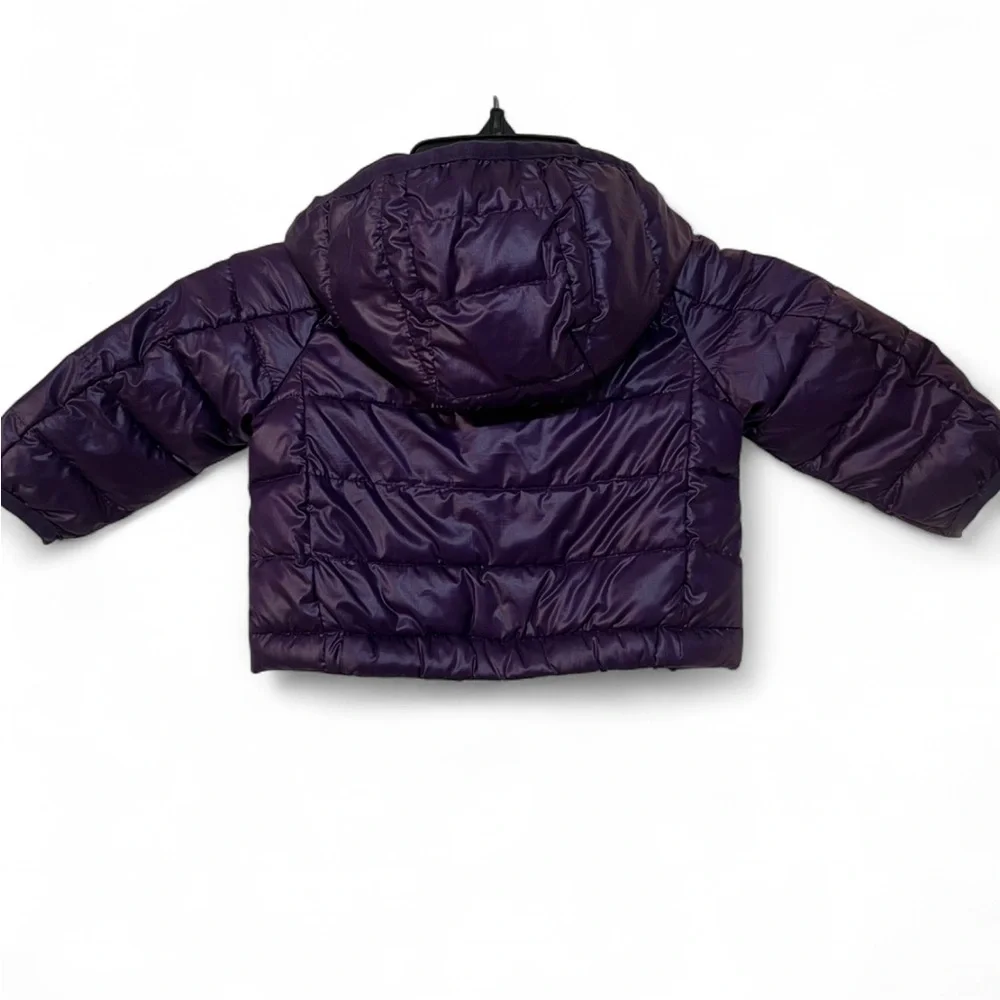 Primary Purple Kids Hooded Puffer Jacket